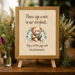 Verhalenboek Teddy Bear Guestbook Poster