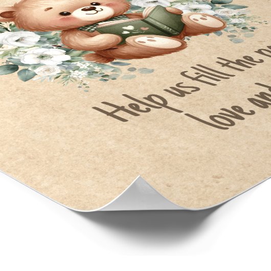 Verhalenboek Teddy Bear Guestbook Poster (Hoek)