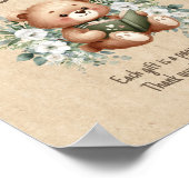 Verhalenboek Teddy Bear Kaarten Gifts Baby shower Poster (Hoek)