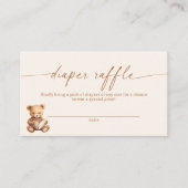 Verhalenboek Teddy Bear Luier Raffle Kaart (Voorkant)