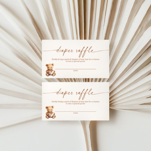 Verhalenboek Teddy Bear Luier Raffle Kaart