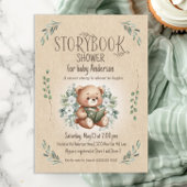 Verhalenboek Teddy Bear Sage Tan  Baby shower Kaart