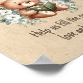Verhalenboek Teddybeer Gastenboek Poster (Hoek)
