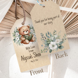 Verhalenboek Teddybeer Oude Boeken Baby Cadeaulabel