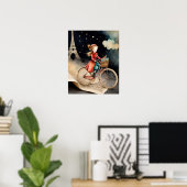 Verhalenboek Waterverf Parijse fietstocht Poster (Thuiskantoor)