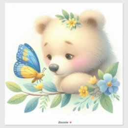 Verhalenboek Woodland Babies Beer en vlinder Sticker
