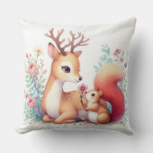 Verhalenboek Woodland Babies Deer en Chipmunk Kussen (Voorkant)