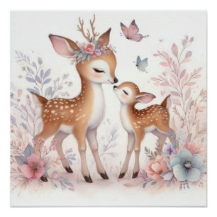 Verhalenboek Woodland Babies Deer Love Perfect Poster