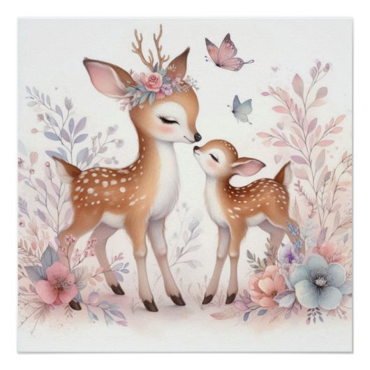Verhalenboek Woodland Babies Deer Love Perfect Poster (Voorkant)