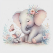 Verhalenboek Woodland Babies Elephant and Baby Sticker (Voorkant)