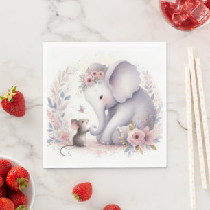 Verhalenboek Woodland Baby's Olifant en Muis Servet