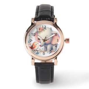 Verhalenboek Woodland Baby's Olifant en Vogel Horloge