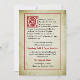 Verhalenboekpagina | Sprookjesbruiloft Kaart