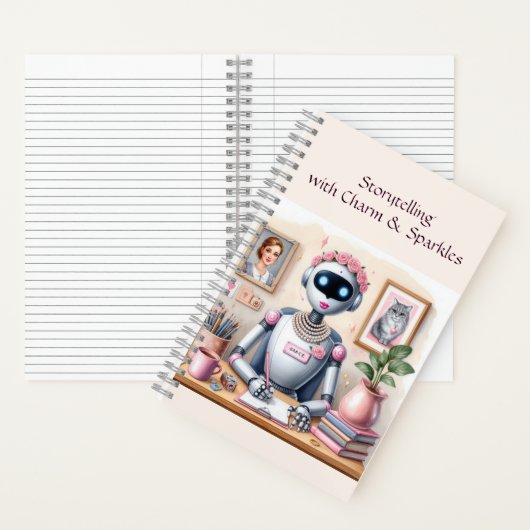 Verhalende Robot Grace  Notitieboek (Binnen)