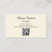 Verhalenverteller Schrijver op Oude Schrijfmachine Visitekaartje (Achterkant)