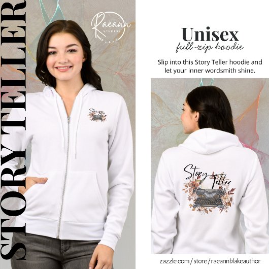 Verhalenverteller Unisex ritssluiting Hoodie