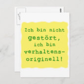 verhaltensoriginell briefkaart (Voorkant / Achterkant)