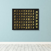 Verhaltensregeln für Kampfkünstler van het Man van Canvas Afdruk (Insitu (Houten vloer))