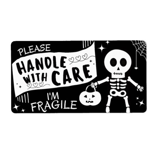 Verhandel met verzorgen, Skelet Verzendlabel (Voorkant)