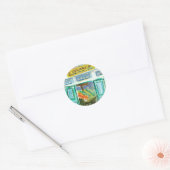 Verhandelingssticker (Pike Place Seattle) Ronde Sticker (Envelop)