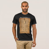 Verhangen met een draad op zwart Shirt (Voorkant volledig)