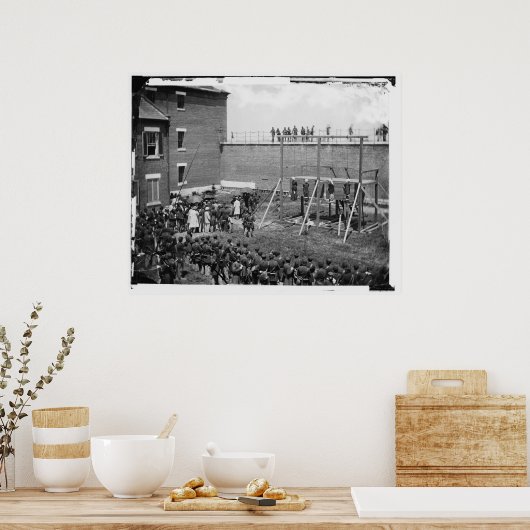 Verhangen van de vier Lincoln-samenzweerders Poster (Keuken)