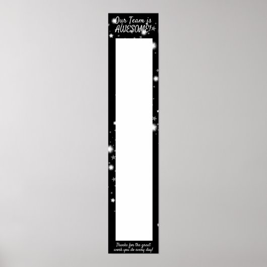 Verhangende banner voor de sticker van de werkneme poster (Voorkant)