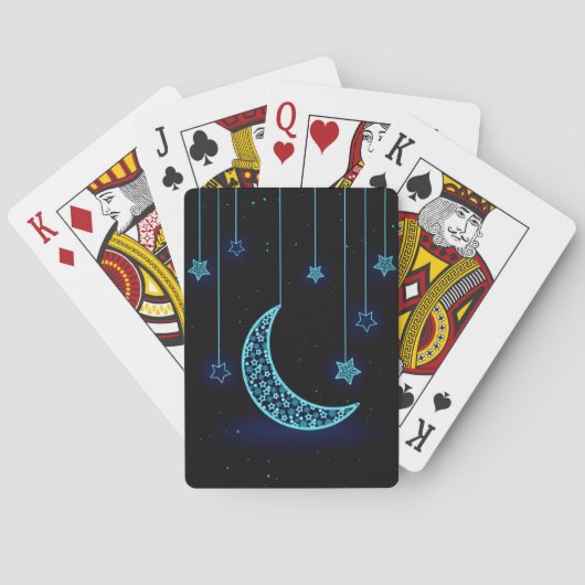 Verhangende maansterren pokerkaarten (Achterkant)