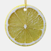 Verhangende versiering van het plakje Lemon Keramisch Ornament (Voorkant)