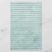 Verhard  blauw met schrijven en lijnen briefpapier (Voorkant)