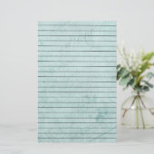 Verhard  blauw met schrijven en lijnen briefpapier (Staand voorkant)