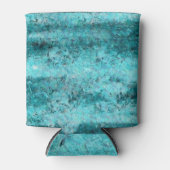 Verhard blauw neongelaagd papier blikjeskoeler (Voorkant)