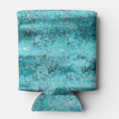 Verhard blauw neongelaagd papier blikjeskoeler (Achterkant)