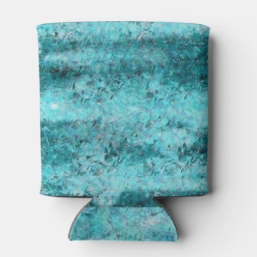 Verhard blauw neongelaagd papier blikjeskoeler (Achterkant)