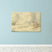 Verhard botanist (w/c, pen & inkt en potlood op canvas afdruk (Insitu (Houten vloer))