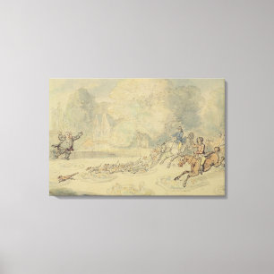 Verhard botanist (w/c, pen & inkt en potlood op canvas afdruk