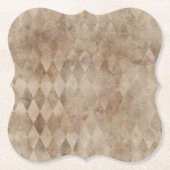 Verhard bruin Harlequin-papier Kartonnen Onderzetters (Voorkant)