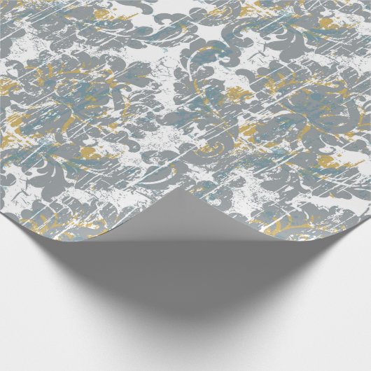 Verhard Damaspatroon Cadeaupapier (Hoek)