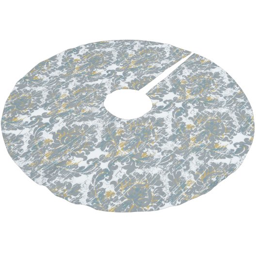 Verhard Damaspatroon Kerstboom Rok (Gekanteld)