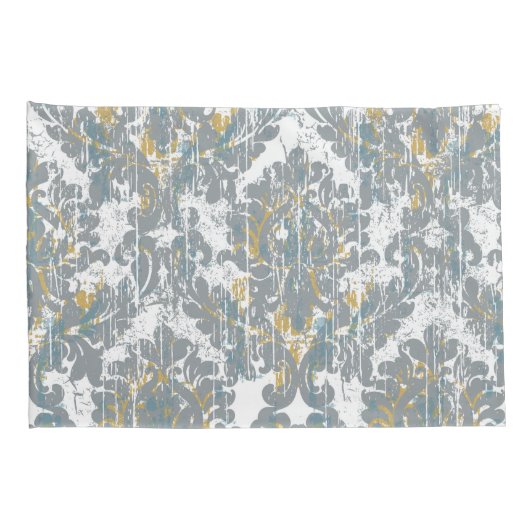 Verhard Damaspatroon Kussensloop (Achterkant-Rechts)