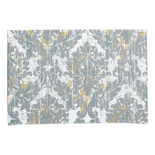 Verhard Damaspatroon Kussensloop (Voorkant-Rechts)