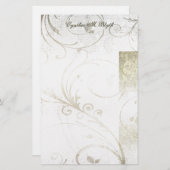 Verhard goud, zilver en witte smeedkunst briefpapier (Voorkant / Achterkant)