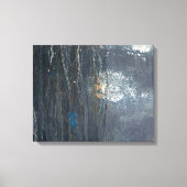 Verhard Grunge Grey en Blue Abstract Hoesje-Mate Canvas Afdruk (Voorkant)