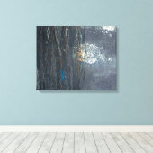 Verhard Grunge Grey en Blue Abstract Hoesje-Mate Canvas Afdruk (Insitu (Houten vloer))