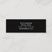 Verhard hout met opgerolde en vignet mini visitekaartje (Achterkant)