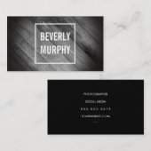 Verhard hout met opgerolde en vignet visitekaartje (Voorkant / Achterkant)