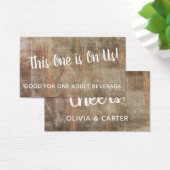 Verhard hout Rustige Drink Tickets Visitekaartje (Bureau)