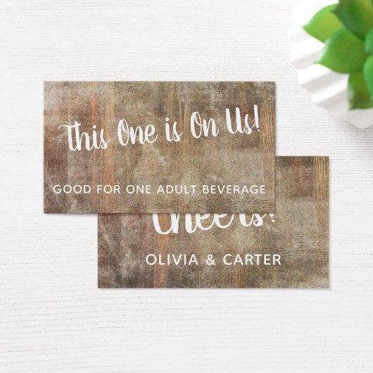 Verhard hout Rustige  Drink Tickets Visitekaartje (Bureau)