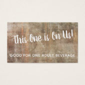 Verhard hout Rustige Drink Tickets Visitekaartje (Voorkant)