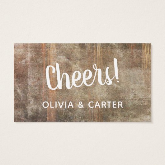 Verhard hout Rustige  Drink Tickets Visitekaartje (Achterkant)